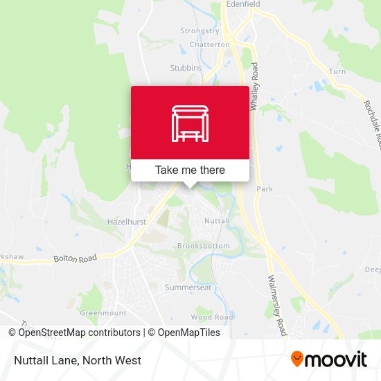 Nuttall Lane map