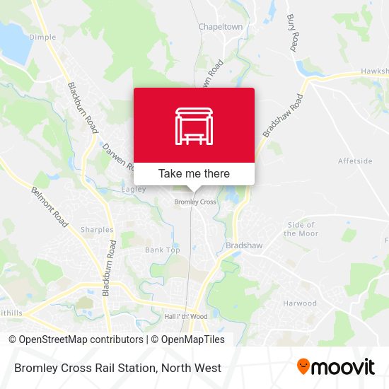 Bromley Cross Rail Station map