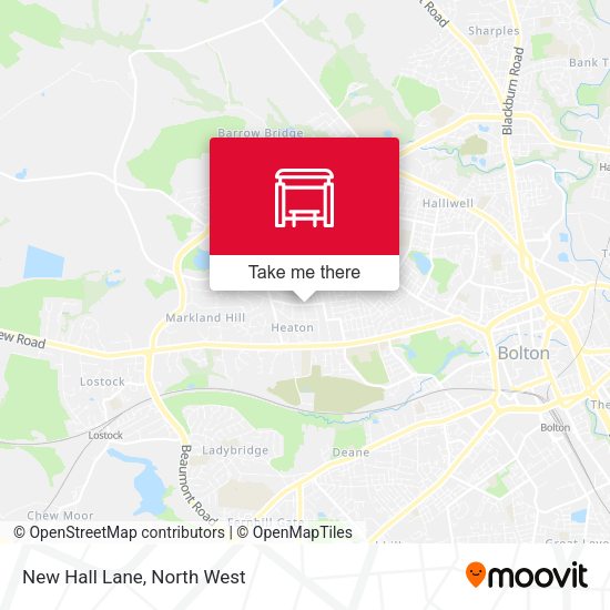 New Hall Lane map