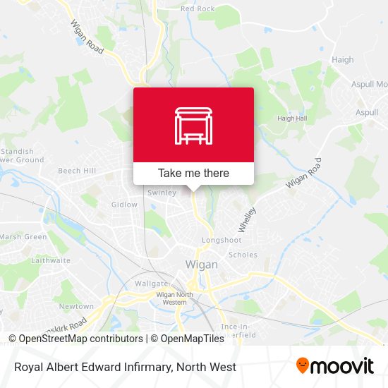 Royal Albert Edward Infirmary map