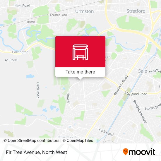 Fir Tree Avenue map