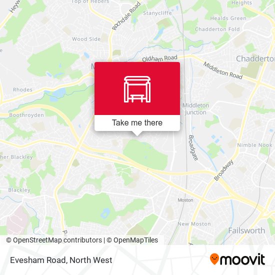 Evesham Road map