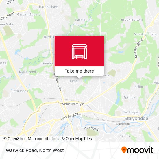 Warwick Road map