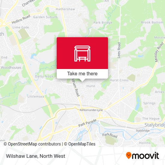 Wilshaw Lane map