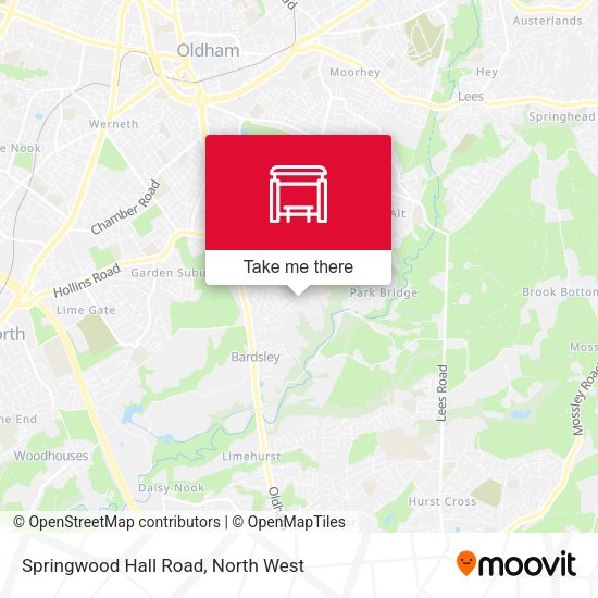 Springwood Hall Road map