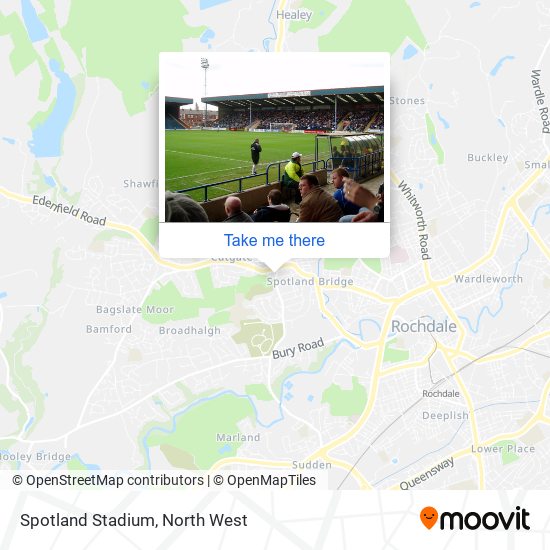 Spotland Stadium map