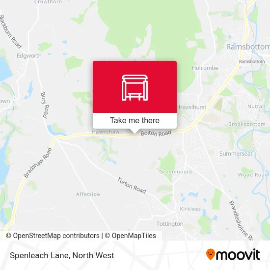 Spenleach Lane map