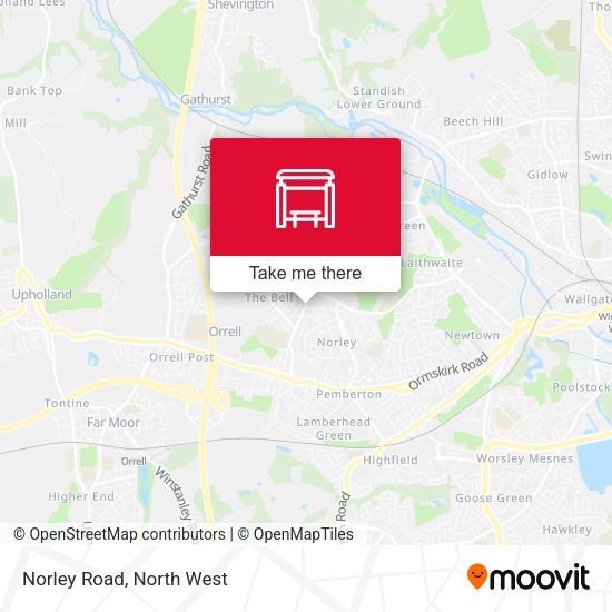 Norley Road map