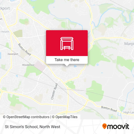 St Simon's School map