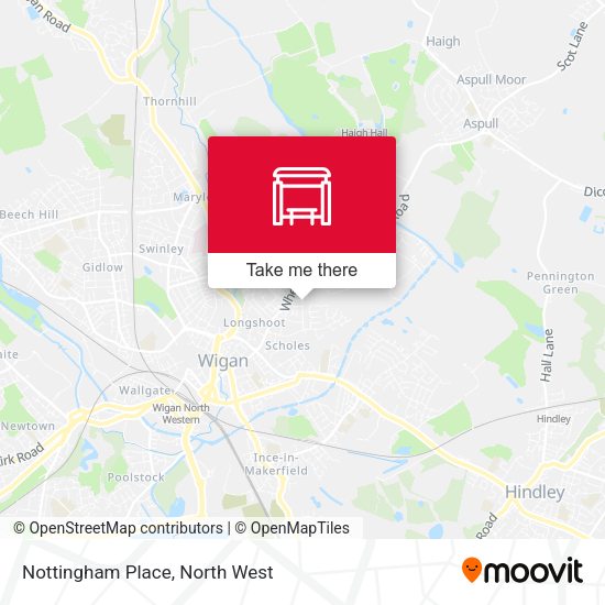 Nottingham Place map
