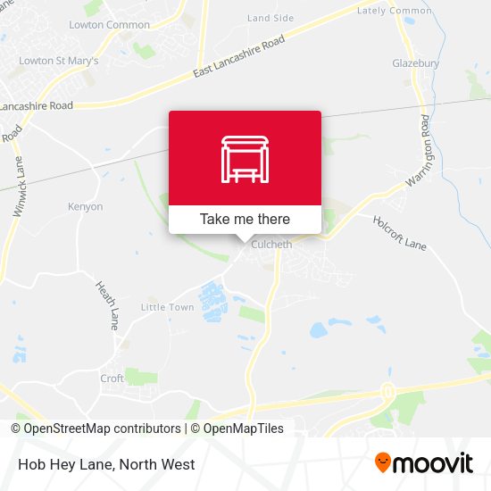 Hob Hey Lane map