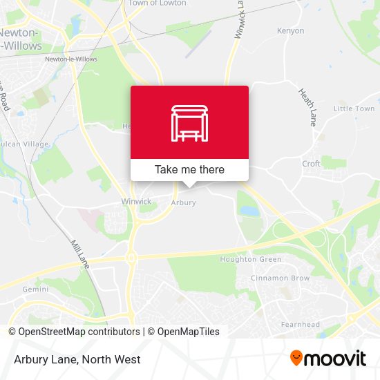 Arbury Lane map