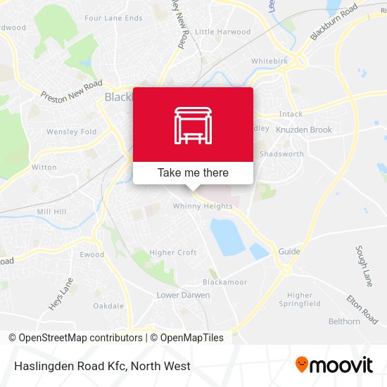Haslingden Road Kfc map