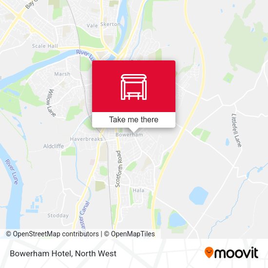 Bowerham Hotel map