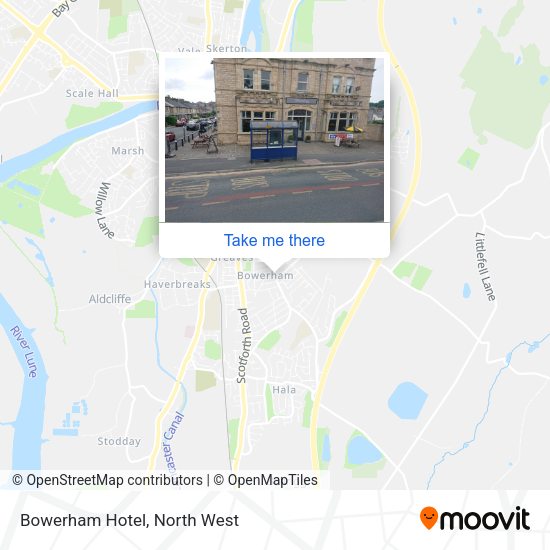 Bowerham Hotel map