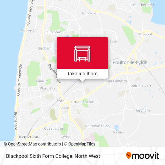 Blackpool Sixth Form College map