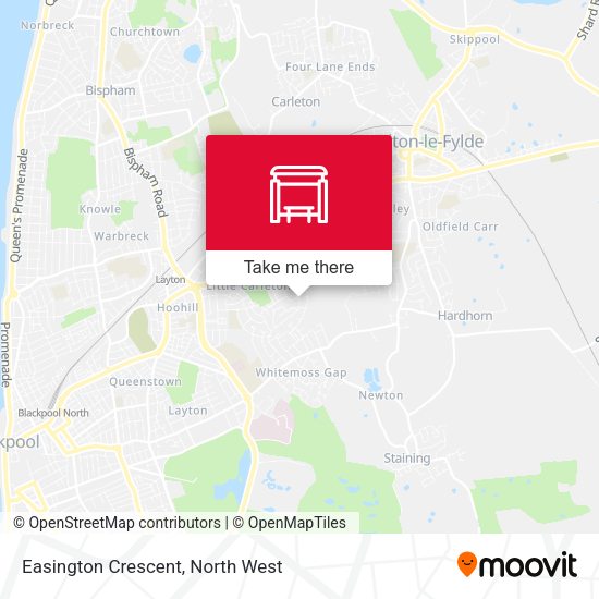 Easington Crescent map