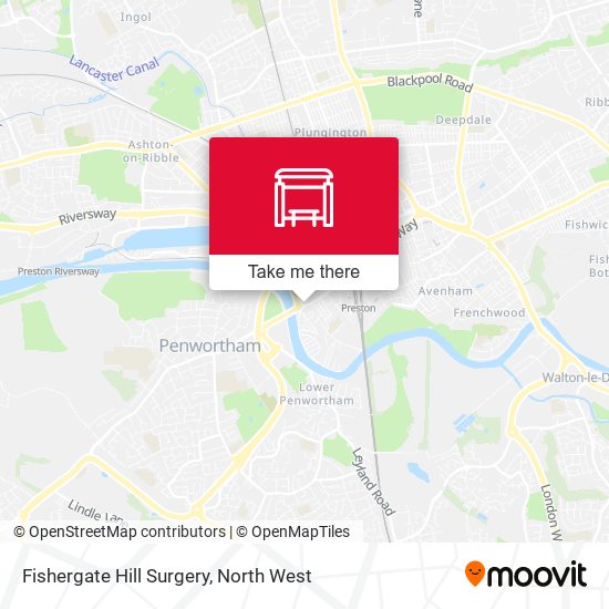 Fishergate Hill Surgery map