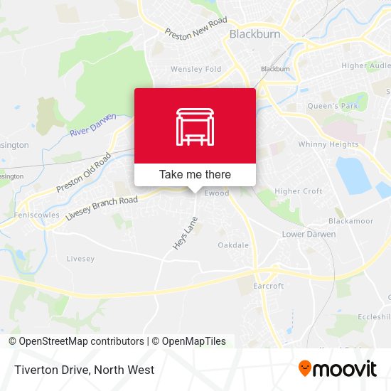 Tiverton Drive map