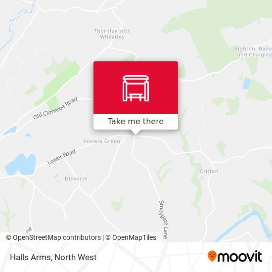 Halls Arms map