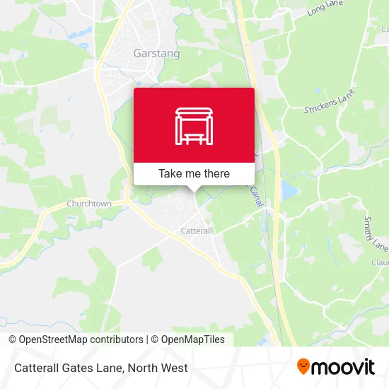 Catterall Gates Lane map