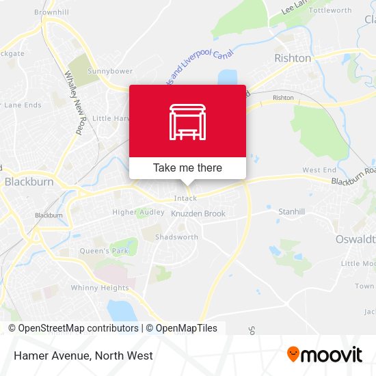 Hamer Avenue map