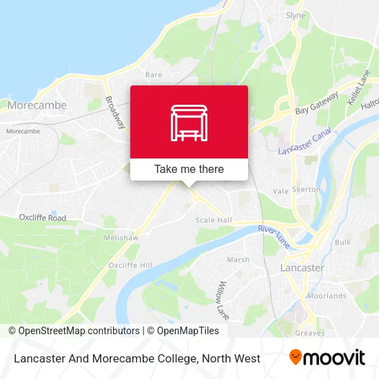 Lancaster And Morecambe College map