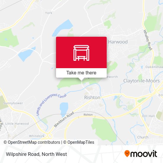 Wilpshire Road map