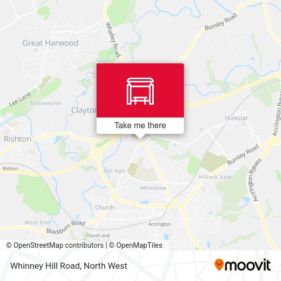 Whinney Hill Road map