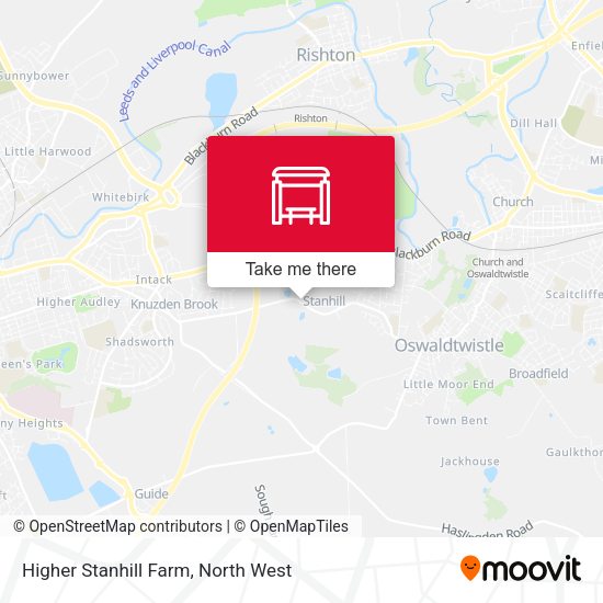 Higher Stanhill Farm map