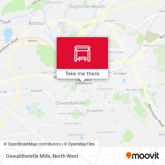 Oswaldtwistle Mills map