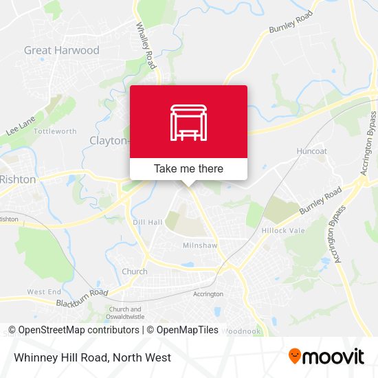 Whinney Hill Road map