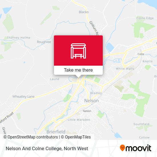 Nelson And Colne College map
