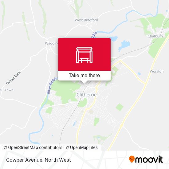 Cowper Avenue map