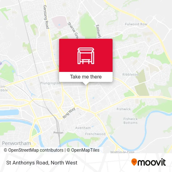 St Anthonys Road map