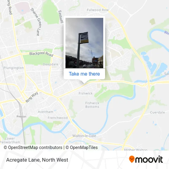 Acregate Lane map