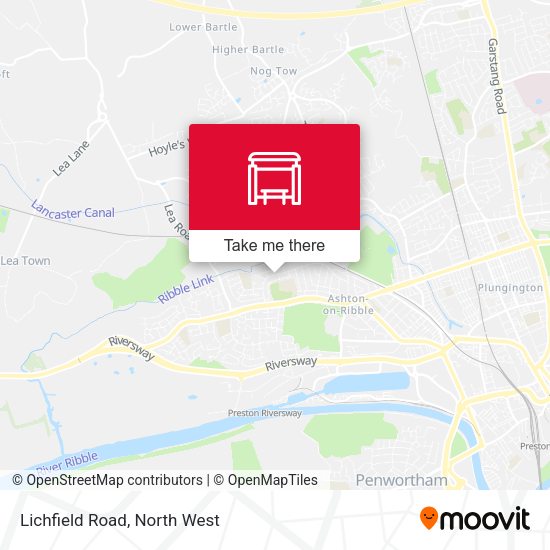 Lichfield Road map