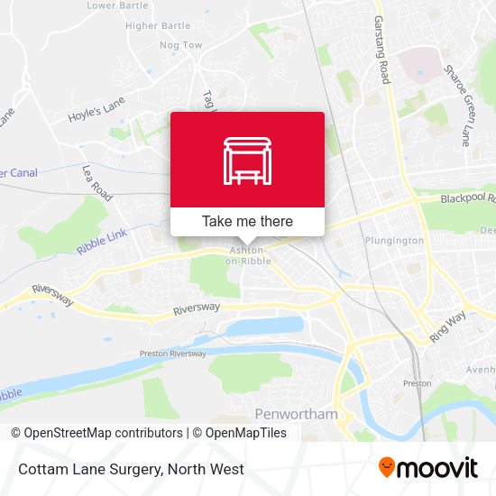 Cottam Lane Surgery map