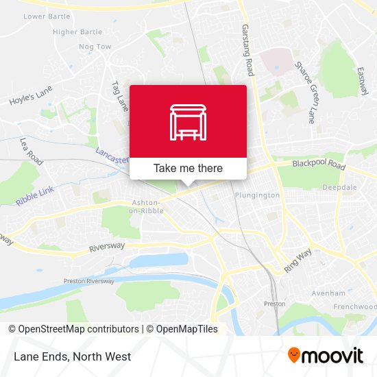 Lane Ends map