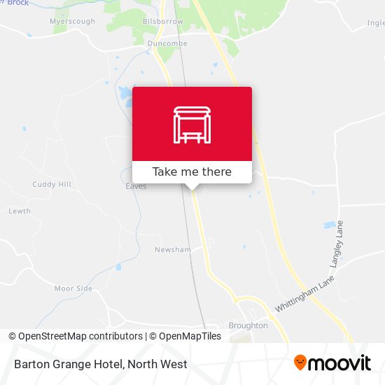 Barton Grange Hotel map