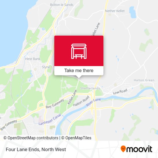 Four Lane Ends map