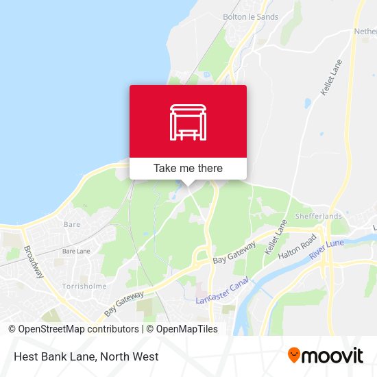 Hest Bank Lane map