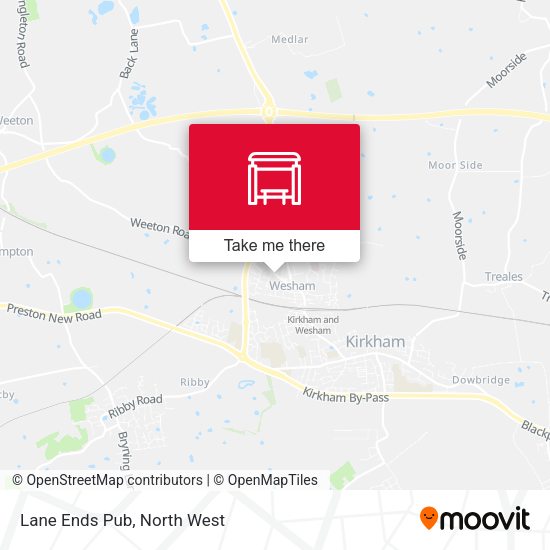 Lane Ends Pub map