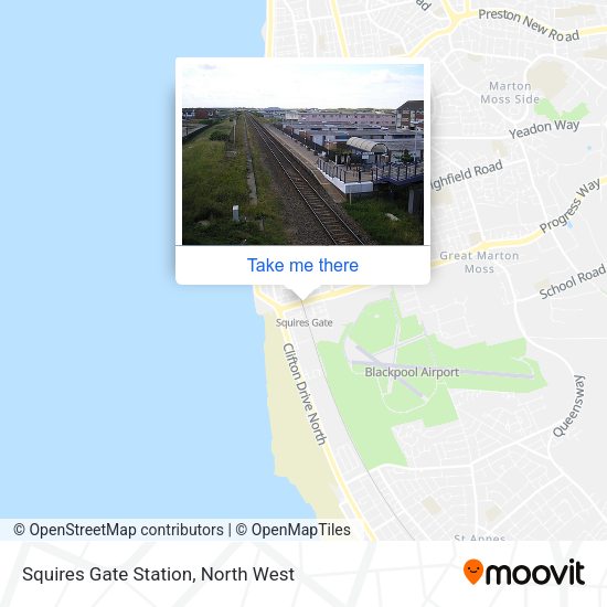 Squires Gate Station map
