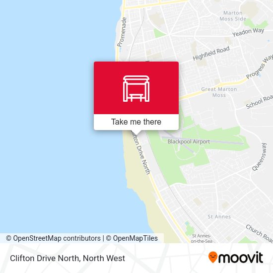 Clifton Drive North map