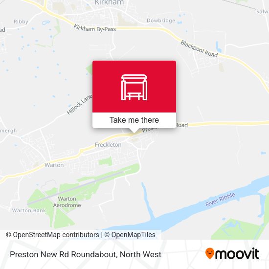 Preston New Rd Roundabout map