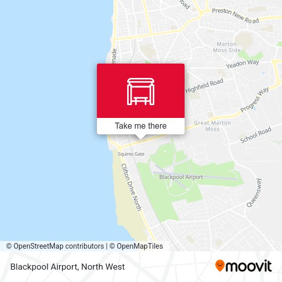 Blackpool Airport map