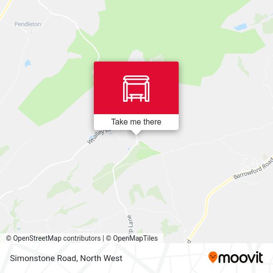 Simonstone Road map