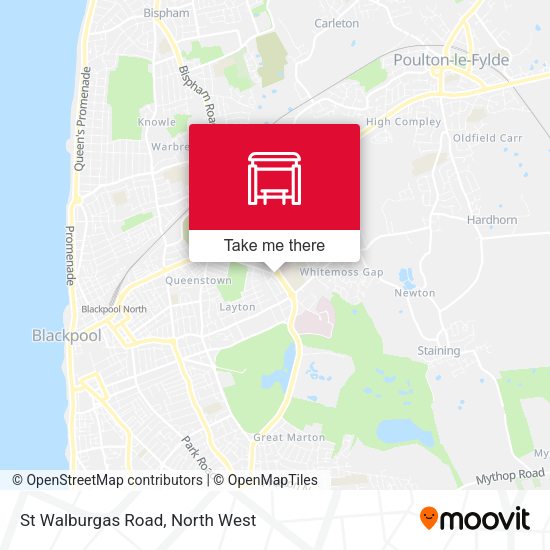 St Walburgas Road map