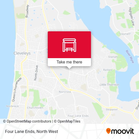 Four Lane Ends map